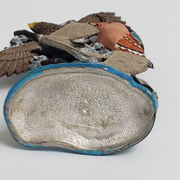 Perth Pewter Wild Hearts by John Dennett 1994 Figure Native American Geese Raven - Picture 6 of 6